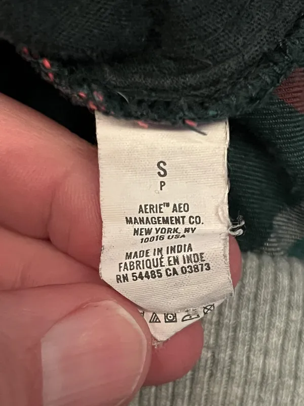 Aerie Pants Womens Small Multicolor Plaid Lounge Jogger Drawstring Cuffed Sleep - Image 8