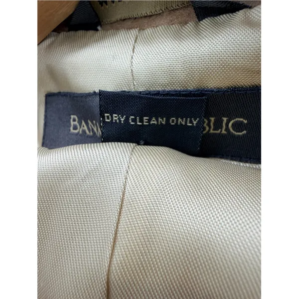 Banana Republic 100% Camel Hair Blazer Made in Italy Tan Double Breasted Size 8 - Image 8