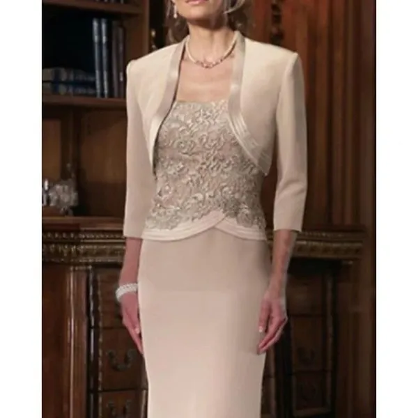 ✨Izilady TS Sheath Mother of the Bride Cream Sz 14 Dress✨ - Image 4
