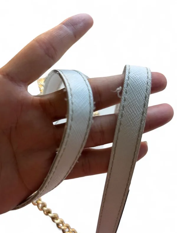 Michael Kors Jet Set Large Saffiano Leather Shoulder Bag (Optic White) 35T5STVT3 - Image 7