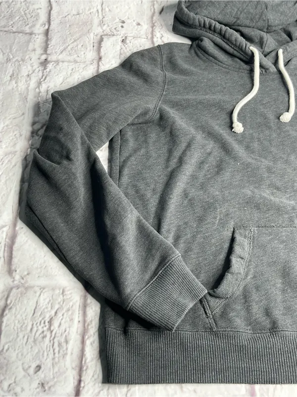 Hollister pullover hoodie sweatshirt gray size large - Image 2