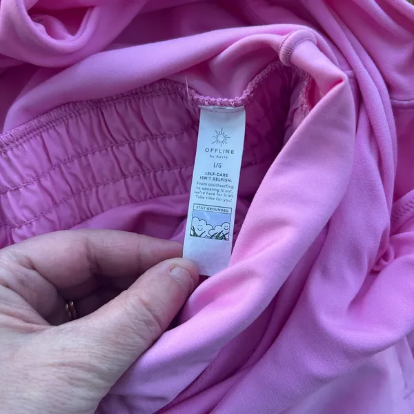 Aerie Offline Pink Athletic Romper Jumpsuit Women's Size Large L‎ Racerback - Image 12