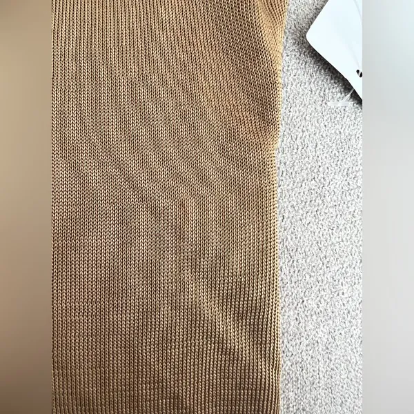 Pale Gold Sheer Mock Neck Bodysuit - Image 6