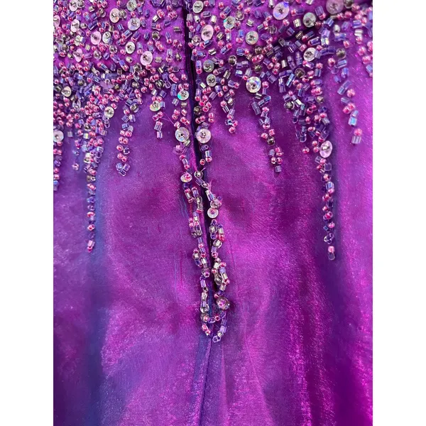 Previous Formals Blue‎ Prom Dress A Line Formal Gown Size 4 Princess - Image 4
