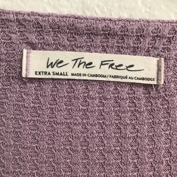 Free People We the Free lavender long sleeve thermal top XS‎ - Image 5
