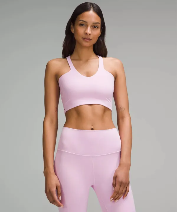 Lululemon Pink Set bend this V and racer bra and 6” align shorts - Image 2