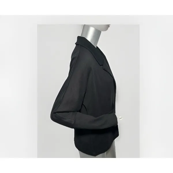 PACT Airplane Collection Relaxed Knit Blazer Jacket Black Medium Sustainable - Image 4