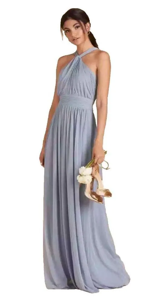 Birdy Grey Kiko halter Formal fairy bridesmaid dress Mesh dusty blue size medium - Image 6