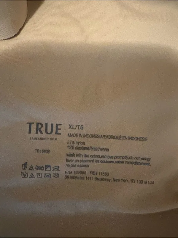 NWT True & Co. True Body Scoop Neck Adjustable Strap Bra - Size XL - Beige - Image 6