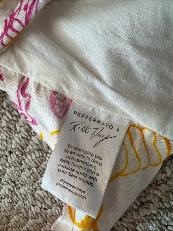 Peppermayo x Rikki Day Seafood Print Linen Halter Top and Mini Skirt Set - Image 4
