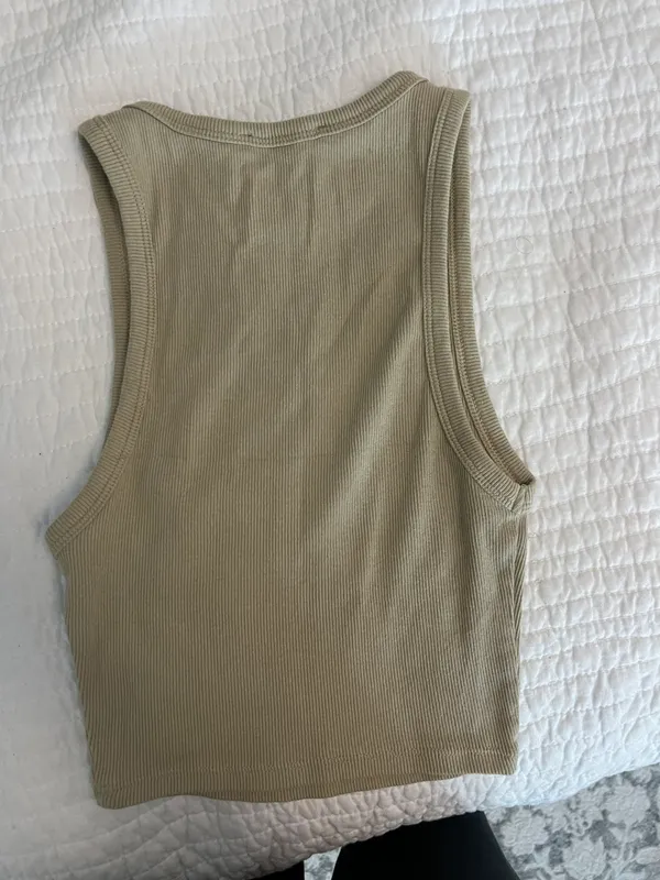 Zara Basic Cream Tank Top - Image 2