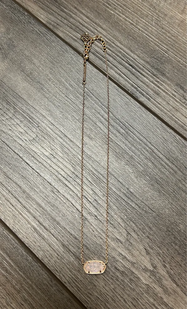 Kendra Scott Gold Necklace Elisa Drusy Iridescent - Image 2