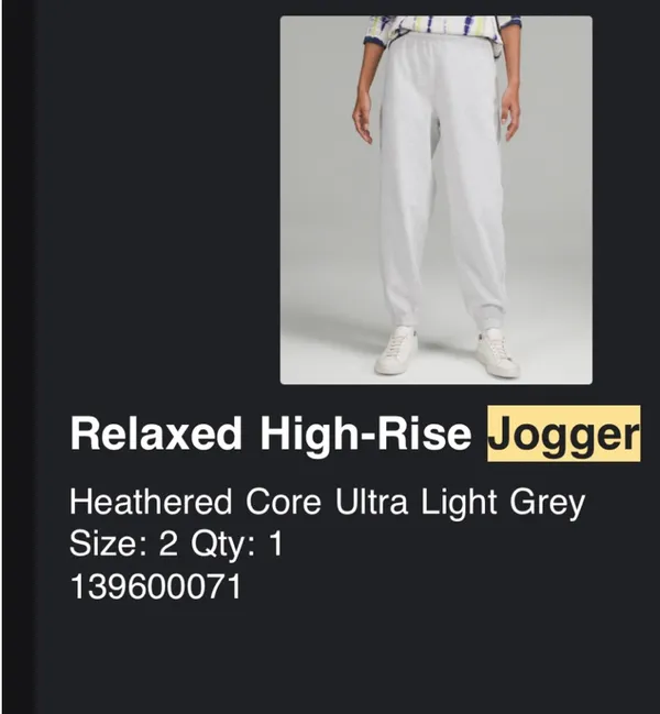 Relaxed high rise joggers heather grey size 2 lululemon - Image 3