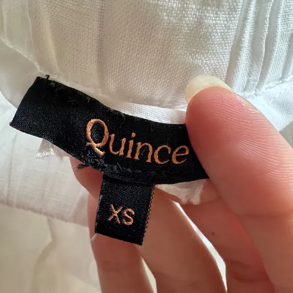 QUINCE White Linen Pull On Pants Size XS Costal Vacation‎ - Image 2