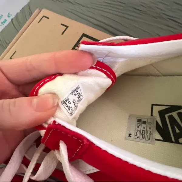 Vans Red Classic Sneakers with Canvas Upper and Rubber Sole - Image 2
