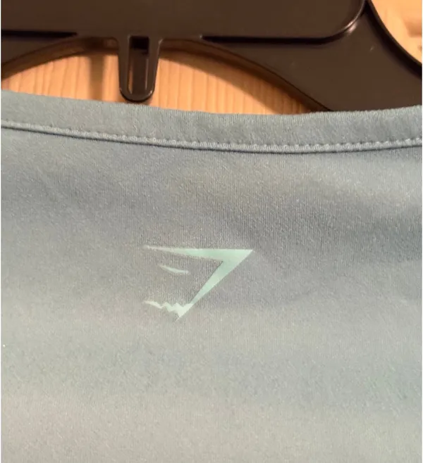 Gymshark Cropped Long Sleeve Top Blue - Image 5