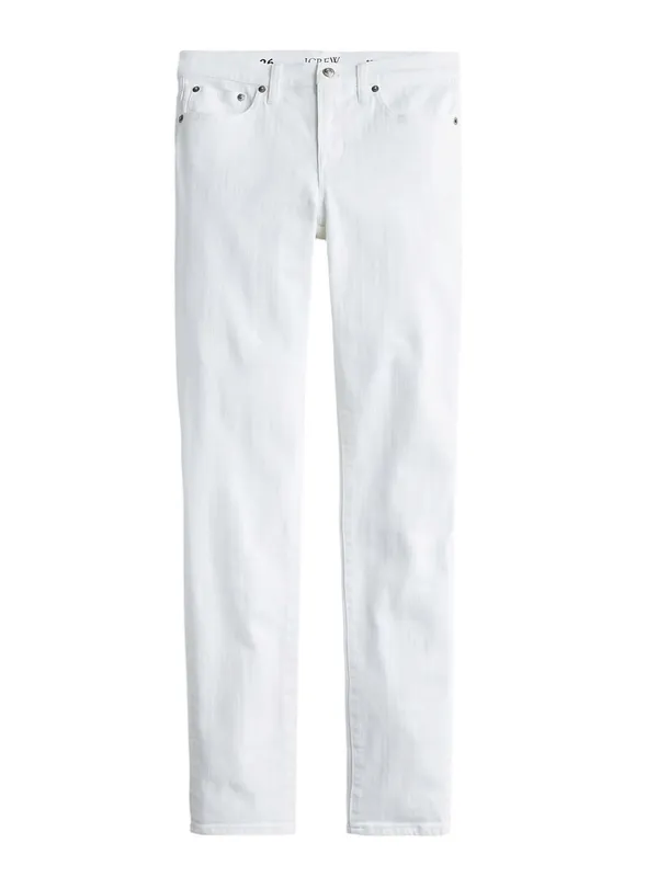 J. Crew 8" Toothpick Denim Ankle Jean in White Wash Size 27 - Image 3
