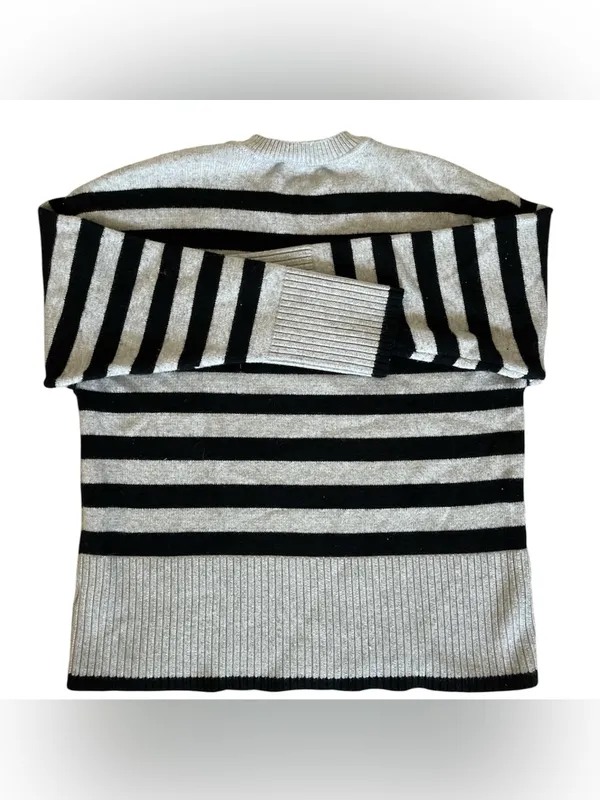Industry Republic Clothing Brown Striped Sweater Medium - Image 3
