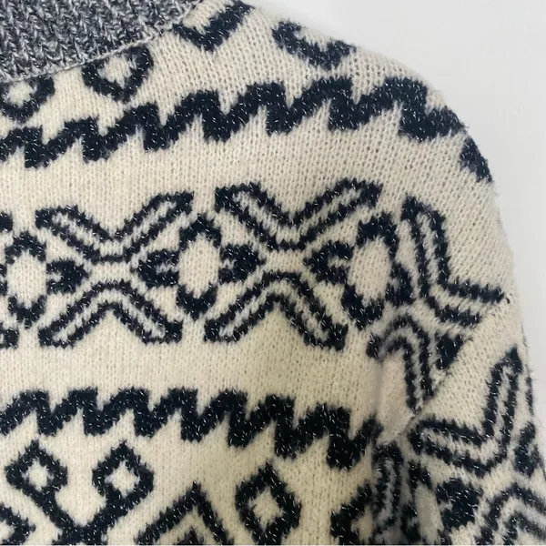 A New Day Fair Isle Mock Neck Cheers Sparkle Sweater in XS - Image 7