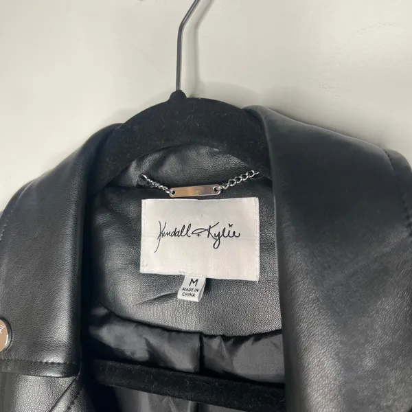 Kendall & Kylie Faux Leather Moto Jacket Size M - Image 5