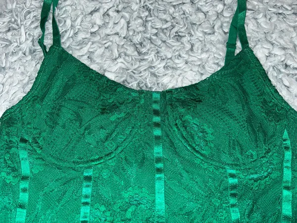 Princess Polly NWT Emmanuel Lacy Corset Top Green Adjustable Straps - Image 5