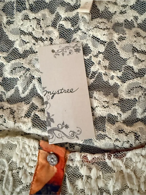 Mystree Orange Multi Floral Sleeveless Button-Front Tunic - Image 6