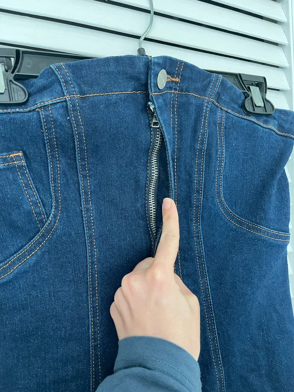 Super down Jean Mini Dress - Image 3