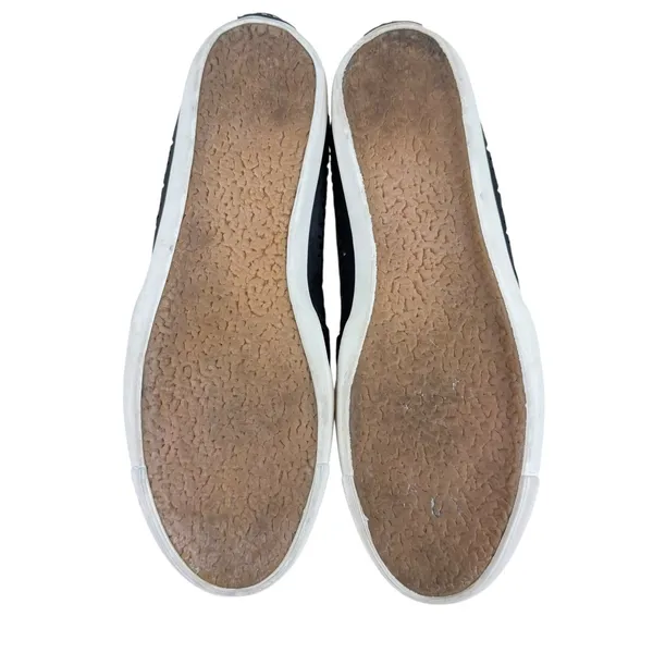 AERIN Leather Black Eyelet Rubber‎ Soled Slip On Comfort Flats Women's Size 8 - Image 6