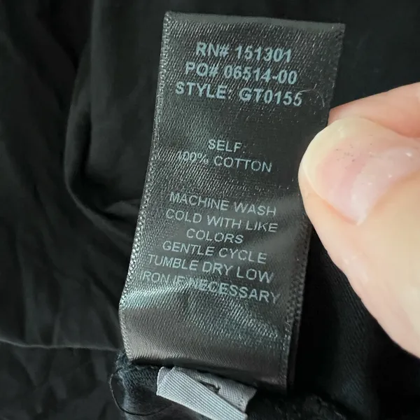 Good American black vneck‎ cotton tshirt 4 way stretch quick dry compression NWT - Image 9