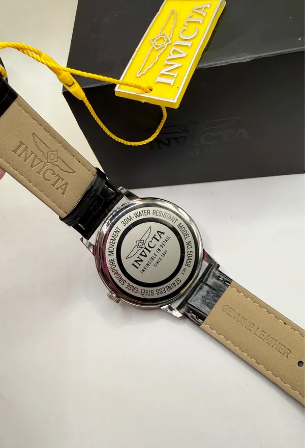 Invicta Watch Black and Silver Round Face  - Image 2