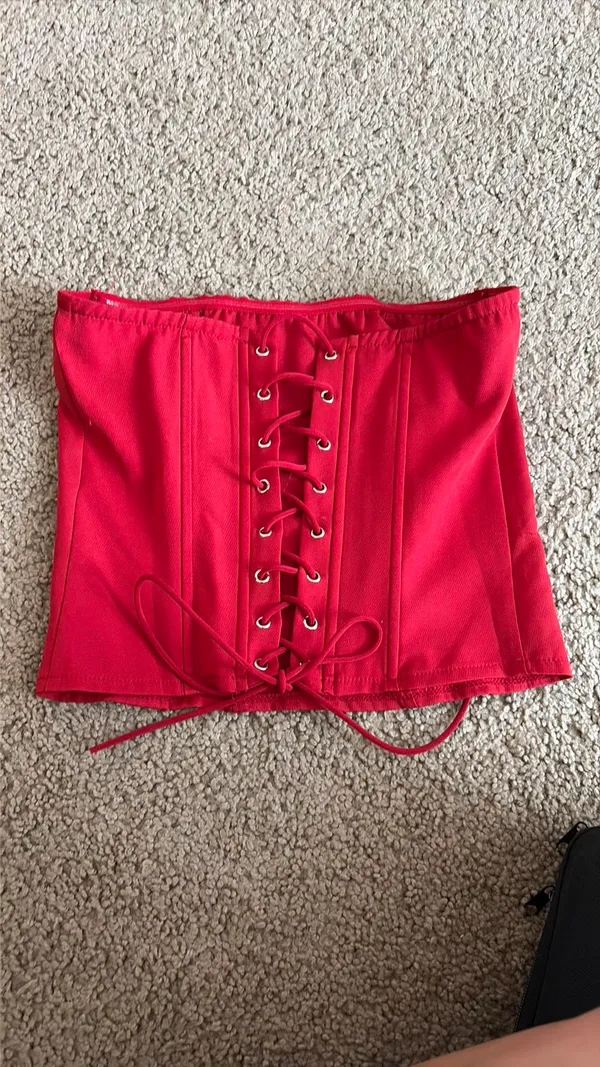 Edikted Red Corset Top - Image 3