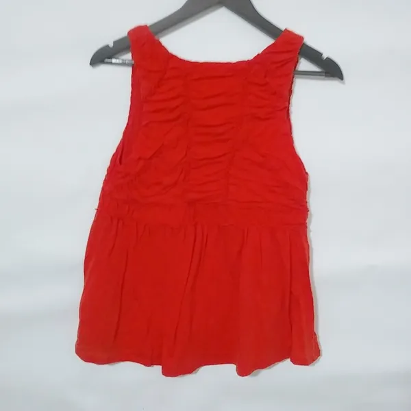 Rio Rao Anthropologie L Red Gathered Top - Image 3