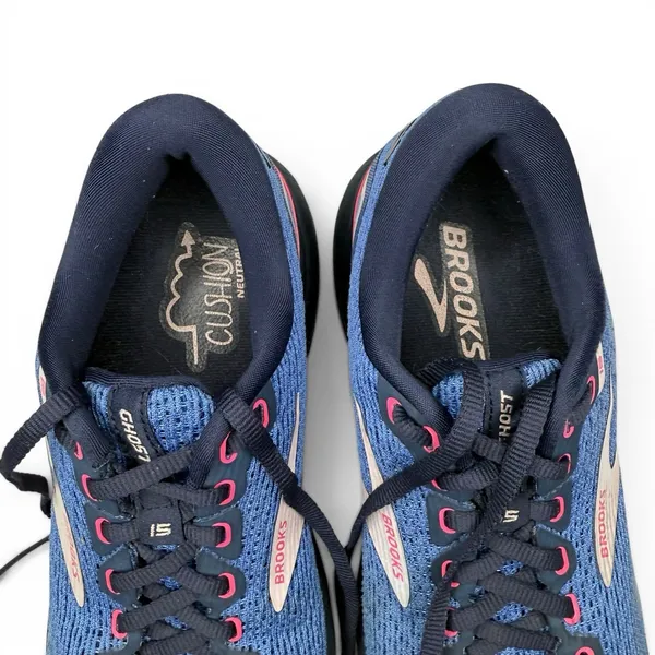 Brooks Ghost 15‎ Blue/Pink Women Running Sneakers 1203801B469 - SZ 7.5 - Image 5