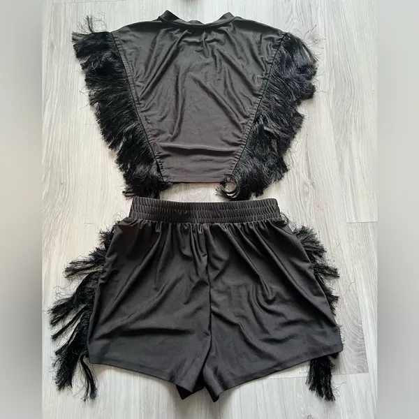 Black Fringe Women's‎ Shorts - Image 7