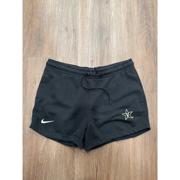 Nike Vanderbilt Commodores Women Black Fleece Shorts Size Medium Drawstring M - Image 3