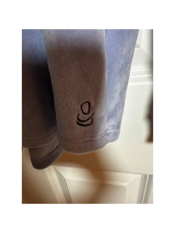 Cuddl Duds Pajamas Set L Blue Yellow Ultra Plush Velvet Fleece - Image 5