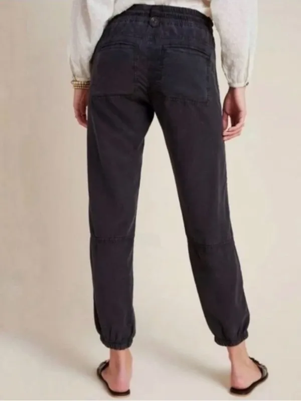 Anthropologie Byron Seamed Soft Utility Joggers pants washed black k sz S - Image 2