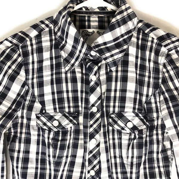 Guess Jeans Plaid Western Cut Shirt - Image 5
