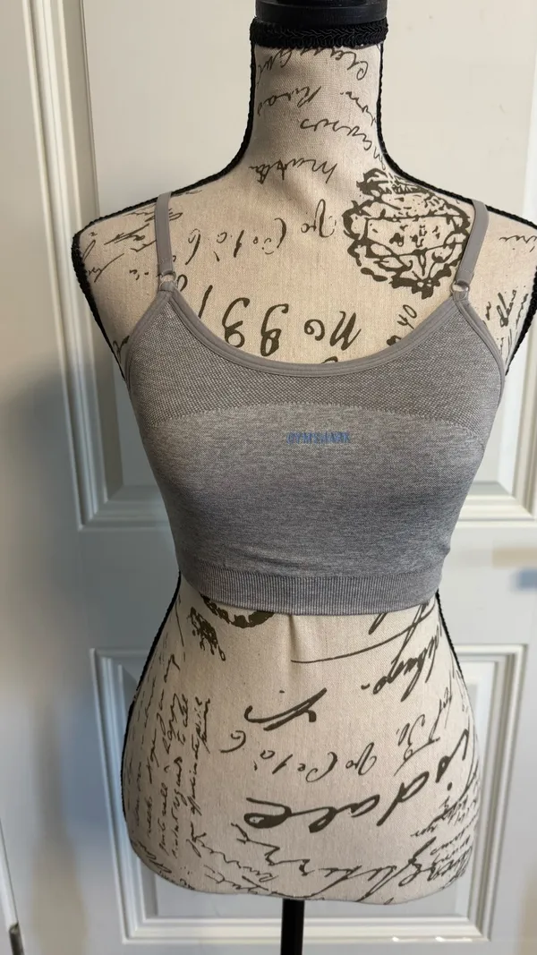 Gymshark Vital Seamless Sports Bra - Gray/Blue - Size Small - NWOT - Image 3