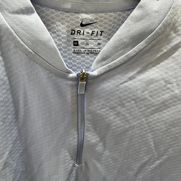 Nike Athletic Sleeveless Shirt With Zip AJ5227-450 Sky Blue Women Size XL NWT - Image 3