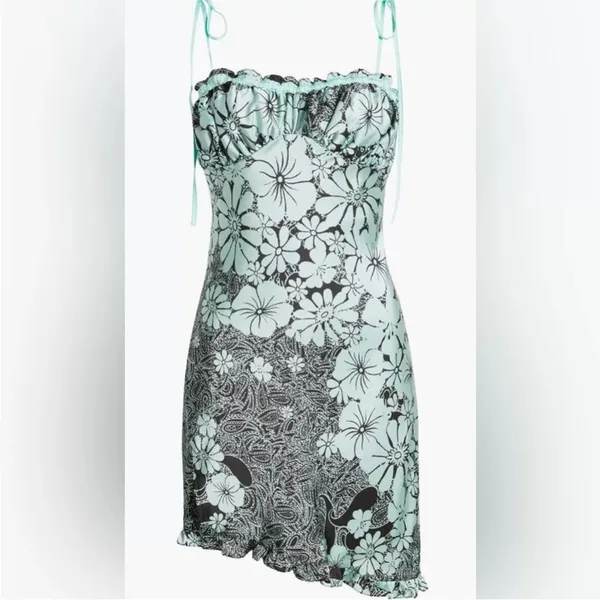 NWT Free People Retro Daisy Asymmetric Slipdress Large - Image 10