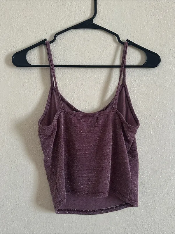 Urban Outfitters Sparkle Purple Tank Top - Women's Strap Cami - Image 2
