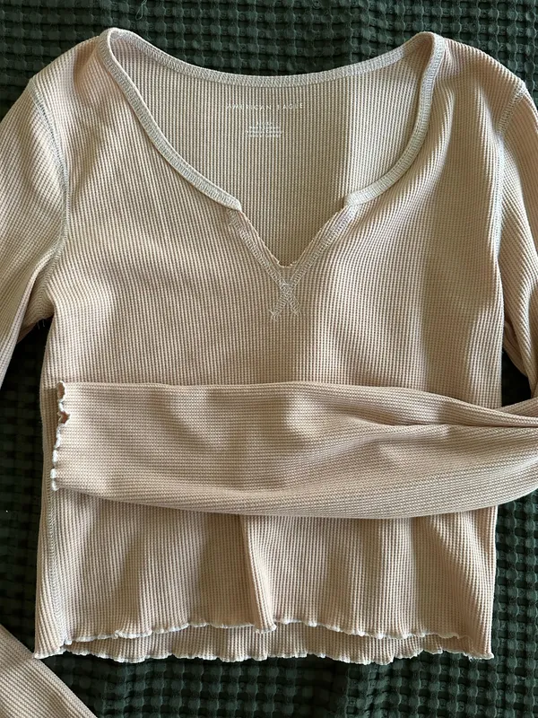 American Eagle Waffle Knit Long Sleeve - Image 4