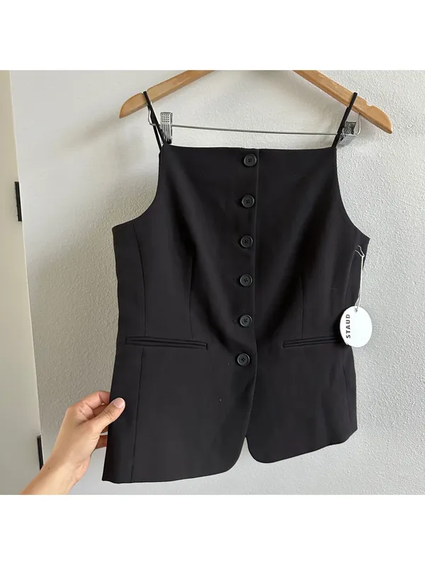 Staud The Una Top Black Size Medium - Image 4