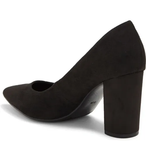 Marc Fisher Georgy Pointed Block Heel Pump, Black Suede, Size 8.5, NWT - Image 2