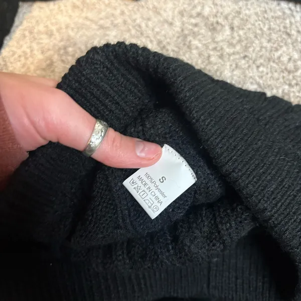 Zara Cable Knit Sweater and shorts set black size Small - Image 3