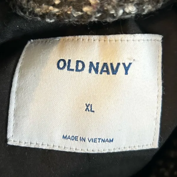 Old Navy Black Marble Funnel Neck‎ Full Zip Woman’s Coat Size XL - Image 6