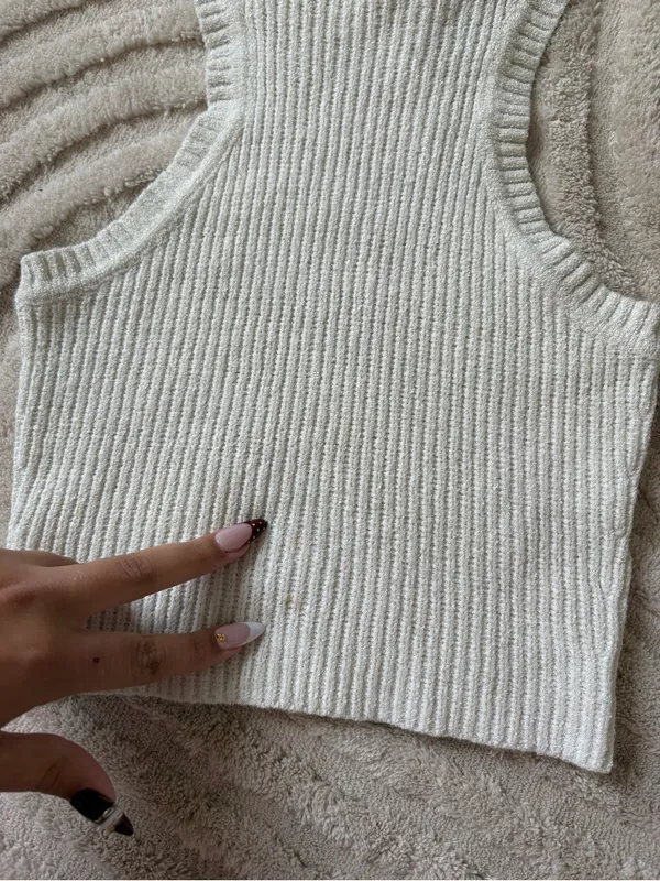seroya ribbed tank White - Image 3