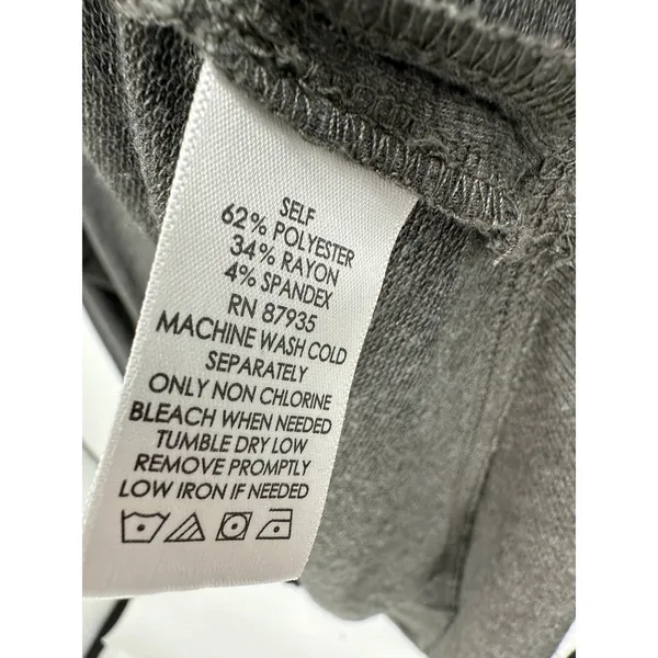 LOGO Lori Goldstein Tunic Women 2X Gray‎ Asymmetrical Sweatshirt Pullover HJ19 - Image 8