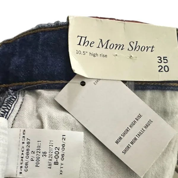 NWT Abercrombie & Fitch The Mom Shorts High Rise Distressed Women’s Size 35 - Image 6